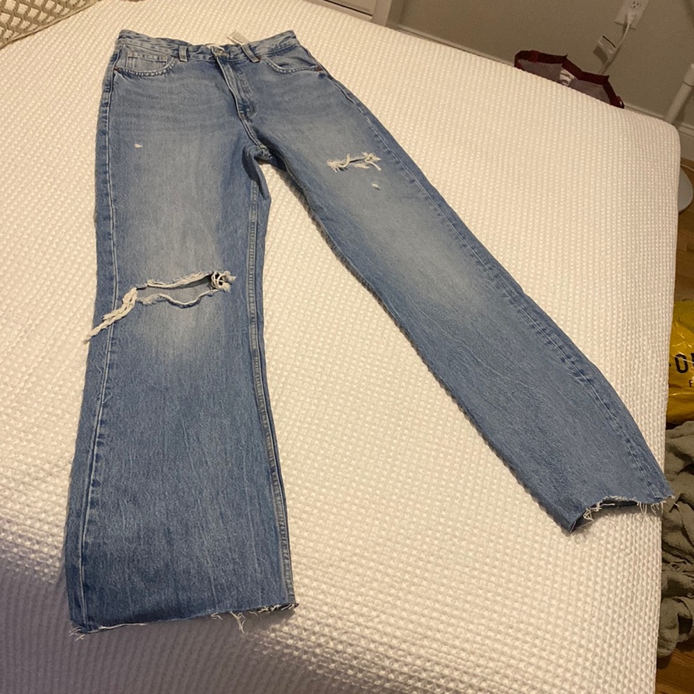 Zara high waisted wide leg jeans